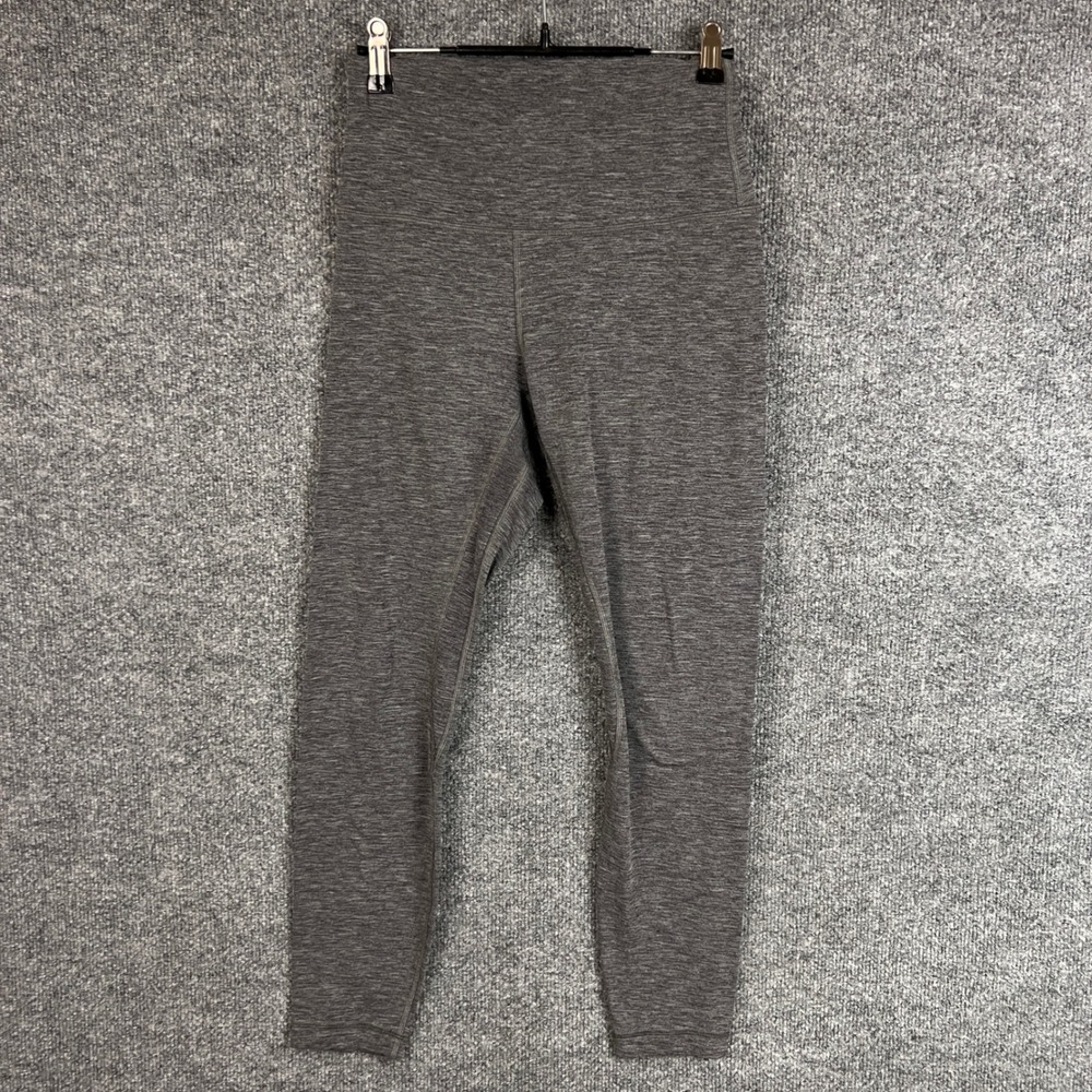 Lululemon Heathered Gray High Rise Yoga Pants Athletic Leggings Women's size‎ 6